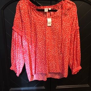 NEVER WORN. Pink floral blouse